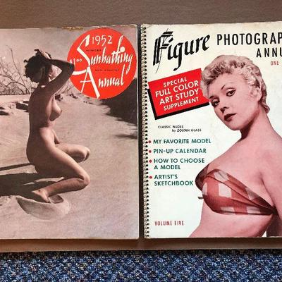 Two vintage nude art magazines