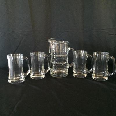 Lot 2 - Ice Bucket and Pitcher with Glasses 