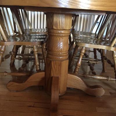 Lot 9 - Dining Table and Six Chairs
