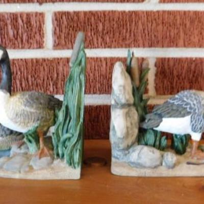 Nice Set of Geese Resin Book Ends