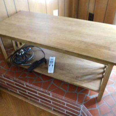 Oak Double Tier Mission Style TV Stand 44