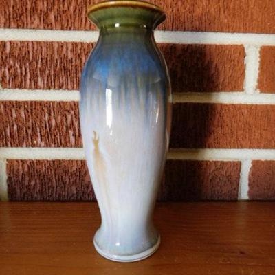 Pottery High Glaze Vase Signed C. Campell 7.5