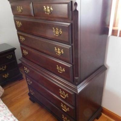 Sumter Cabinet Company 2 Over 6 Solid Cherry Designer Highboy Dresser 