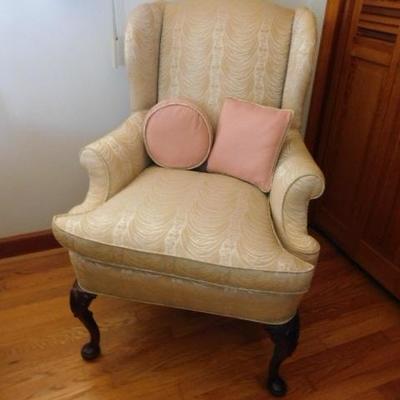The Charles Stewart Company Wing Back Queen Anne Style Chair