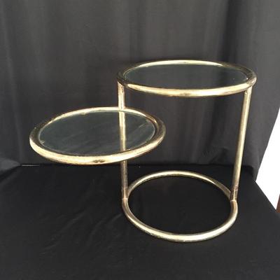 Lot 10 - Tiered Glass Top Table