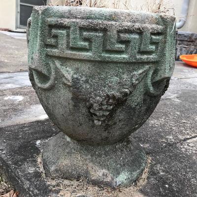 Lot 85 - Two Matching Designer Stone Grecian Urns