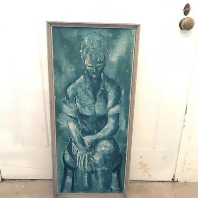 Lot 57 - Signed Mid-Century Painting by Phyl Spatz