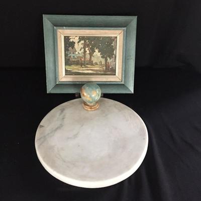 Lot 14 - Framed Art and Marble