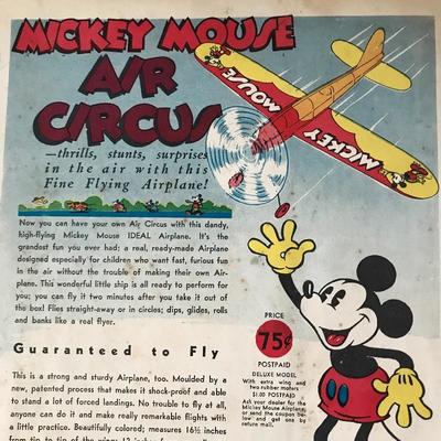 Lot 155 - April 1937 Mickey Mouse Comic and Print 