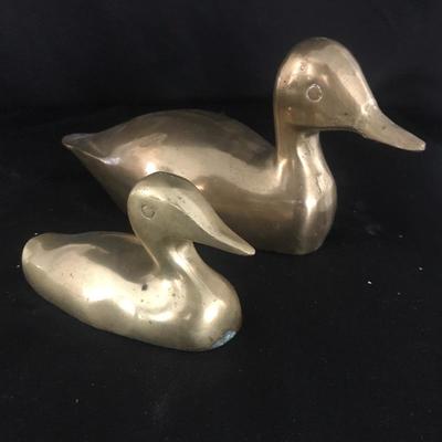 Lot 9 - Trio of Brass Ducks