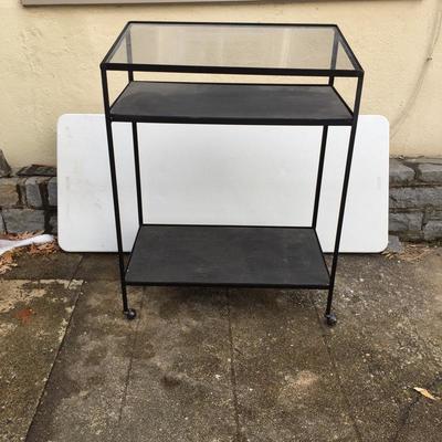 Lot 119 - Glass Topped Drafting Cart