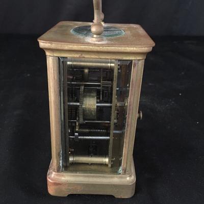 Lot 56 - Brass Carriage Clock With Alarm