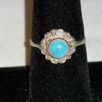 Turquoise poison ring
