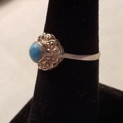 Turquoise poison ring