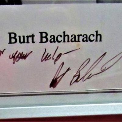 Signed Autograph Photo of Army Verteran and Composer Burt Bacharach 13.5
