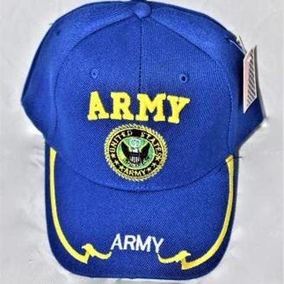 Royal Blue U.S, Army Seal Ball Cap with Velcro Back