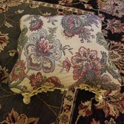 Little decorative wrought iron foot stool 