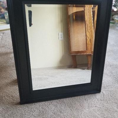 Square Framed Mirror Beveled Edge Glass 22x26