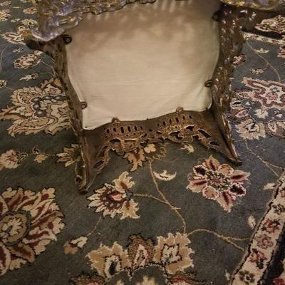 Decorative Wrought Iron Foot Stool 