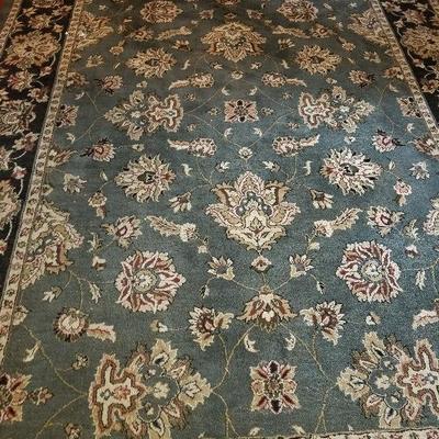 2nd Large Blue Area Rug Nice Blue & Black colors with floral type print