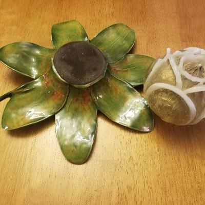 Vintage hand made ceramic candle holder 