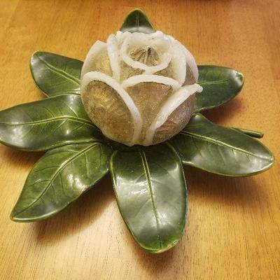 Vintage hand made ceramic candle holder 