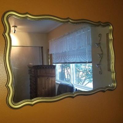 Scalloped Gold Framed Decorative Mirror