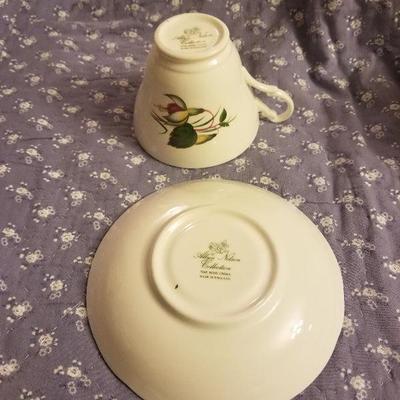 Allyn Nelson Collection Cup & Saucer Gold Trim 