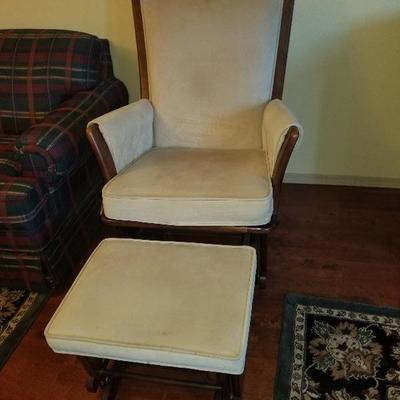Shermag Glider With Ottoman 