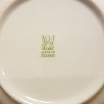 Wawel Poland China Tea Pot Cream & Sugar Salad Plates 