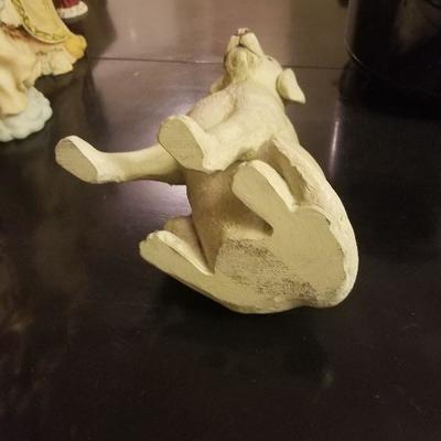 Concrete Dog Figure or Door Stop Cute Lab Heavy