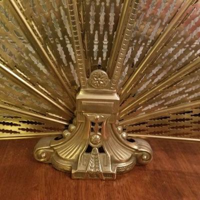 Brass Fireplace Fan Screen Reproduction 