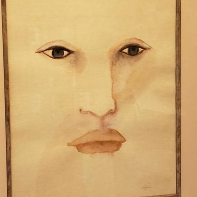 Untitled Framed Watercolor by Jeanie Neyer
