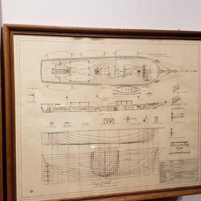 Maritime Boat Architectural Drawings Lot