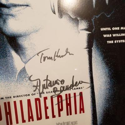 Original Philadelphia Movie Poster with Authentic Signatures