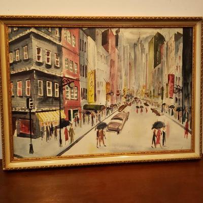 1950's Framed City Landscape