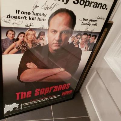 Original The Sopranos HBO Poster w/Authentic Signatures Entire Cast