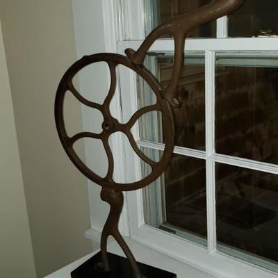 Man on Wheels Metal Sculpture by Harry Neyer