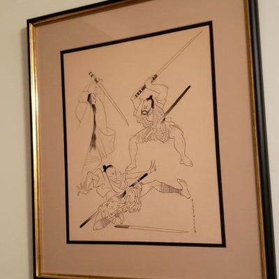 "Samurai" by Al Hirshfeld