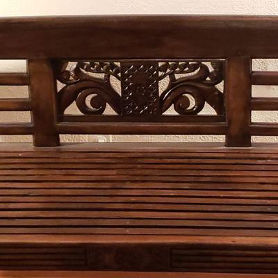 Antique Victorian Wood Settee