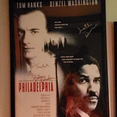 Original Philadelphia Movie Poster with Authentic Signatures