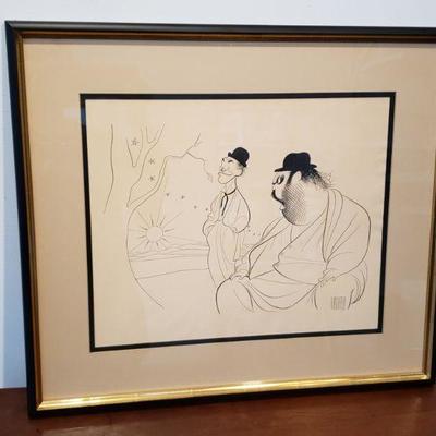 Laurel & Hardy by Al Hirshfeld