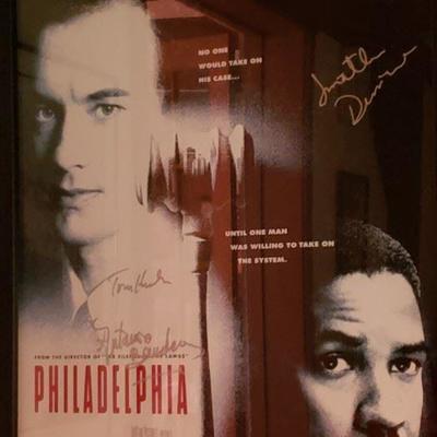 Original Philadelphia Movie Poster with Authentic Signatures