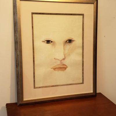 Untitled Framed Watercolor by Jeanie Neyer