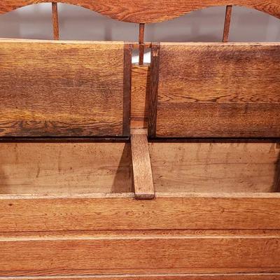 Antique Coat Rack Hall Tree Bench with Storage