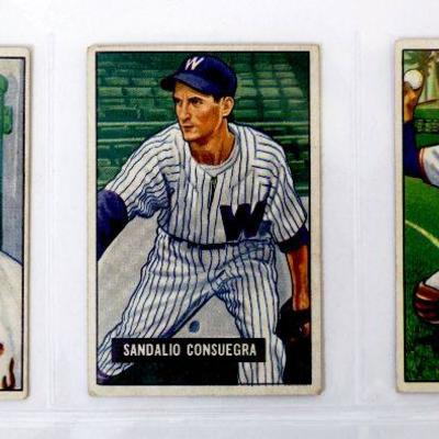 1951 BOWMAN Baseball Cards Lot of 3 - 203