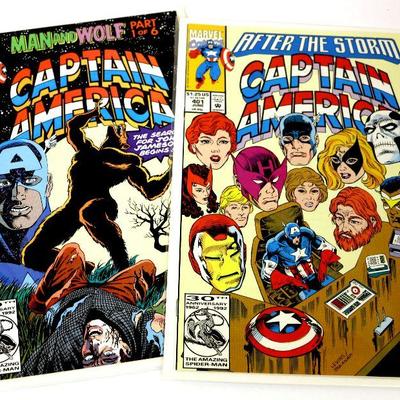 CAPTAIN AMERICA #401 #402 Comic Book Set - 1992 Marvel Comics High Grade