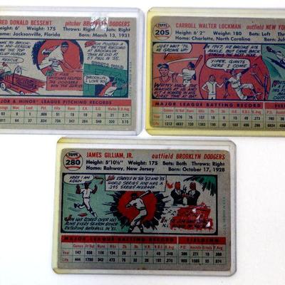 1956 Topps Baseball Cards Lot of 3 - 305