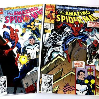 Amazing Spider-Man #356 #357 Comic Book Lot 1991 Marvel Comics