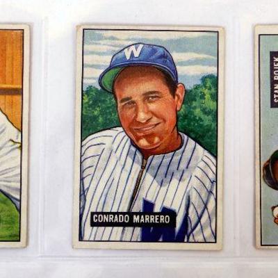 1951 BOWMAN Baseball Cards Lot of 3 - 202